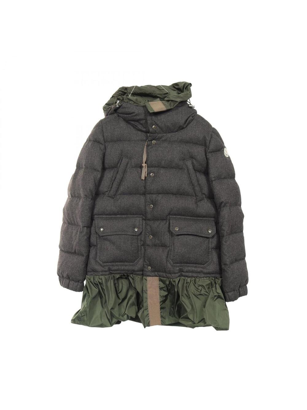 Moncler Sarina Hooded Down Jacket Wool #346449M61B